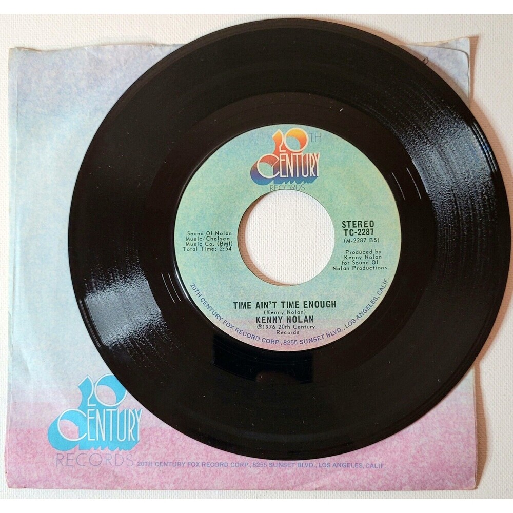 Kenny Nolan 45 RPM - I Like Dreamin' / Time Ain't Time Enough - 20th Century VG+